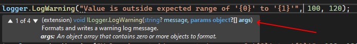 Object array params