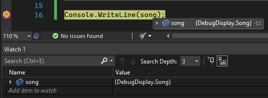 Default output
