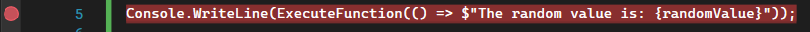 Line breakpoint