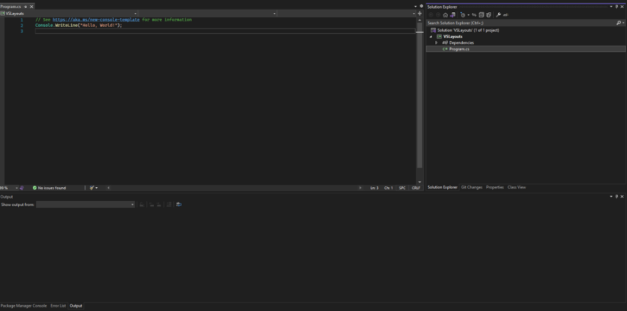 Default layout