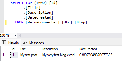 Conversion in the database