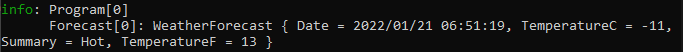 Default logger record output