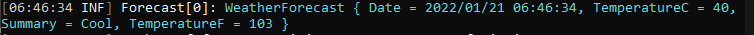 Serilog record output
