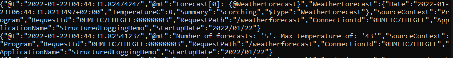 Compact JSON output