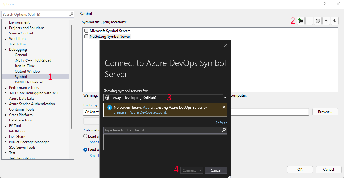 Azure Devops symbol server