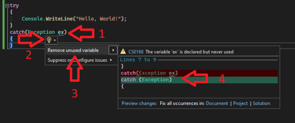 Code fix for the analyzer