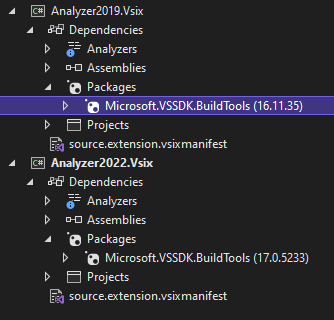 Visual Studio support